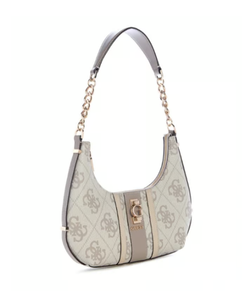 Guess Dark Taupe ERENIA Logo Shoulder Bag