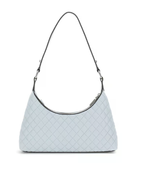 Guess Misty Blue Everlee Quilted Hobo Bag