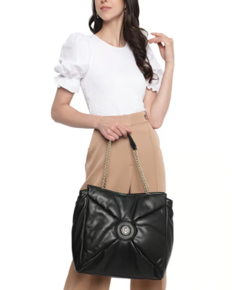 POLLINI Black Large Tote