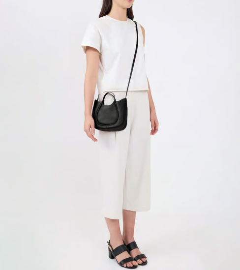 Behno Katrina Series Indigo Textured Small Leather Satchel